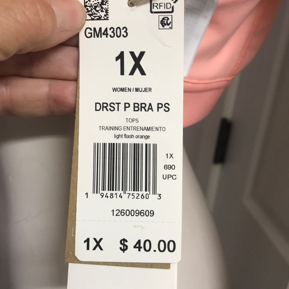 Adidas Athletic/Athleisure Sports Bra, Sz 1X, NWT! - Picture 5 of 8